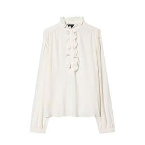 <span class=keywords><strong>Camicetta</strong></span> Personalizzata Primavera 2026 Tinta Unita - Camicia a Maniche Lunghe <span class=keywords><strong>con</strong></span> Colletto a <span class=keywords><strong>Balze</strong></span> e Dettaglio Volant, OEM/ODM da Fabbrica di Abbigliamento Cinese - Product Image 3