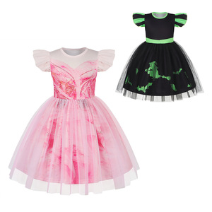 Disfraz de <span class=keywords><strong>Princesa</strong></span> <span class=keywords><strong>Bruja</strong></span> para Halloween <span class=keywords><strong>y</strong></span> Año Nuevo, Inspirado en Películas <span class=keywords><strong>y</strong></span> Series de Televisión, Disfraz Infantil de Glinda Rosa con Peluca, Vestido Negro de Elphaba - Product Image 4