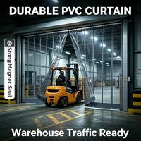 Rideaux en PVC transparent de qualité supérieure avec aimants, coupe-vent, pour porte extérieure
