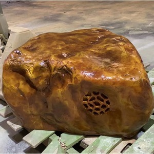Outdoor Garden Stone Speaker Light Resin LED <b>Lamp</b> Semi Flush Mount <b>Remote</b> <b>Control</b> 2-Year Warranty - Product Image 1
