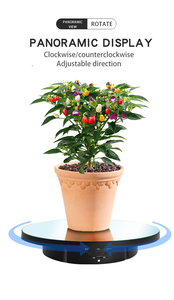 Tocadiscos de pantalla de 360 grados 2 en 1 con cubierta de espejo de 8,66 pulgadas para fotografía de plataforma giratoria para publicidad - Product Image 3