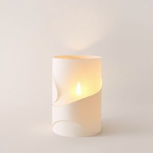 Caja de vela cilíndrica de cartón biodegradable ecológica con estampado de desaparición personalizado y tubo de papel reciclable - Product Image 1