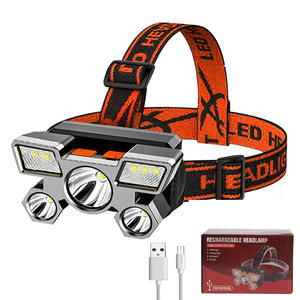 Linterna Frontal Recargable USB con Batería Integrada, 5 LED, Súper Brillante, para Pesca al Aire Libre - Product Image 5