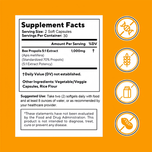 OEM madu alami kapsul Propolis <span class=keywords><strong>Brain</strong></span> Boost Bee Propolis ekstrak kapsul gel lunak - Product Image 2