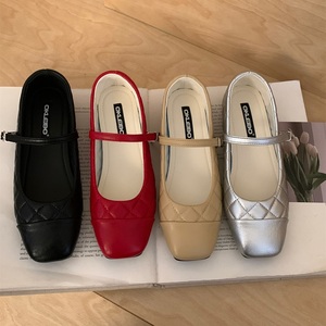 2026 New Styles Zapato De Trabajo Summer Square Toe Fashion Ladies Buckle Sandals Outsole Office Flat <strong>Shoes</strong> for Women - Product Image 2