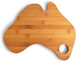 Tagliere a Forma <span class=keywords><strong>di</strong></span> Australia in Bambù Premium Ecologico e Durevole, Ideale per Australiani, Stranieri e Turisti - Product Image 1