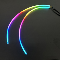 Nouvelles bandes lumineuses LED RVB colorées et clignotants pour intérieur de voiture, marque taïwanaise SJHEADLAMP, 2 pièces, 12V 36W, best-seller