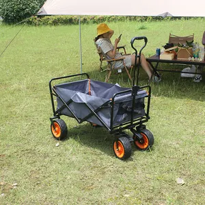 Carro de transporte de alta capacidad para la playa, carro plegable para acampar