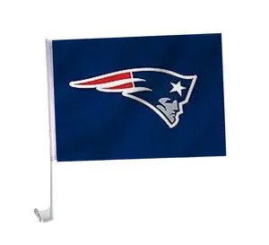 Bendera jendela mobil sepak bola Amerika 12*18 Inci baru Patriot Inggris bendera jendela mobil kipas kustom bendera dekorasi