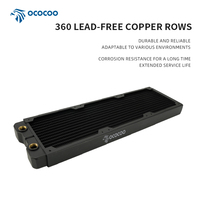 Radiateur en cuivre OCOCOO OC-CRS36 360 mm, échangeur de chaleur à refroidissement liquide haute performance pour serveur IA, poste de travail, PC industriel