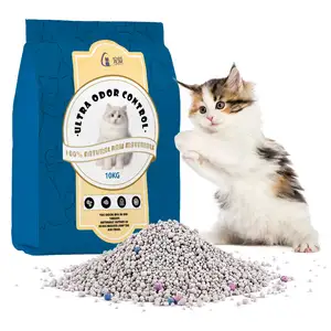 강력한 중합 급속 고착 벤토나이트 모래 1-3.5mm 고양이 쓰레기 벤토나이트
