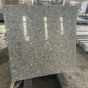 Ubin granit putih wijen Tiongkok Panel penangkap abu-abu 40x40 untuk pelapis dinding luar