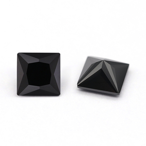 Yingtuo Jewelry - Zirconia Cubica Nera 5A Taglio Princess di Alta Qualità, Creata in Laboratorio, con Effetto Colore/Fuoco, per Creazione Gioielli (Vendita all'Ingrosso) - Product Image 1
