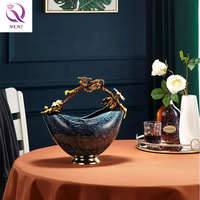 Style européen décoration de la maison salon émail couleur haute qualité Vase décoration maison lumière luxe verre Art Vase