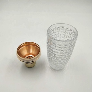 <span class=keywords><strong>Verre</strong></span> <span class=keywords><strong>shaker</strong></span> fait à la main de 12 pouces, 13oz, avec couvercle en or 304, pour outils de bar et de club - Product Image 3