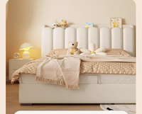 Cadre de lit en tissu doux de luxe nordique, design simple et moderne pour petits appartements, lit double, mousse simple, mobilier de maison