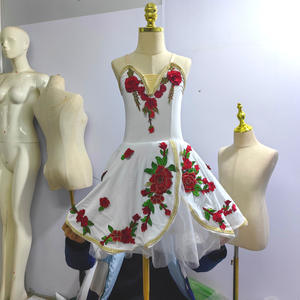 Yk035 Tutù da Balletto Professionale Bianco Stile Pancake Giselle su Misura, Abbigliamento per Esibizioni Professionali per Giovani <span class=keywords><strong>Ballerine</strong></span> - Product Image 4