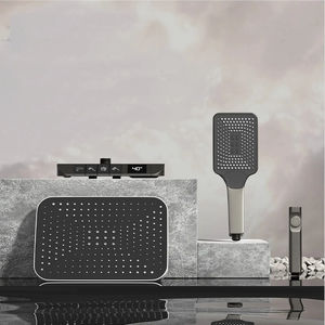 Ensemble de douche de salle de bain en laiton avec affichage numérique LED Robinet mitigeur à 4 touches de piano Motif de pulvérisation de pluie Crée une atmosphère dans la salle de bain - Product Image 5