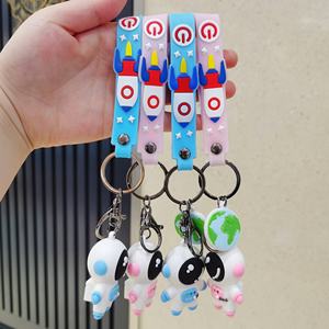 Porte-clés pendentif astronaute en PVC, mignon, anti-perte, pour sac à dos, accessoire de sac à main - Product Image 5