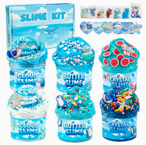 Kit de Slime Rosa para Niñas con Nubes de Mantequilla, Cristales, Chispas de Arcilla y Lindos Adornos de Animales - Product Image 3