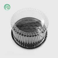 Vente en gros de boîtes à gâteaux rondes en plastique transparent muffins boîte pour animaux de compagnie boîte cadeau d'anniversaire de mariage