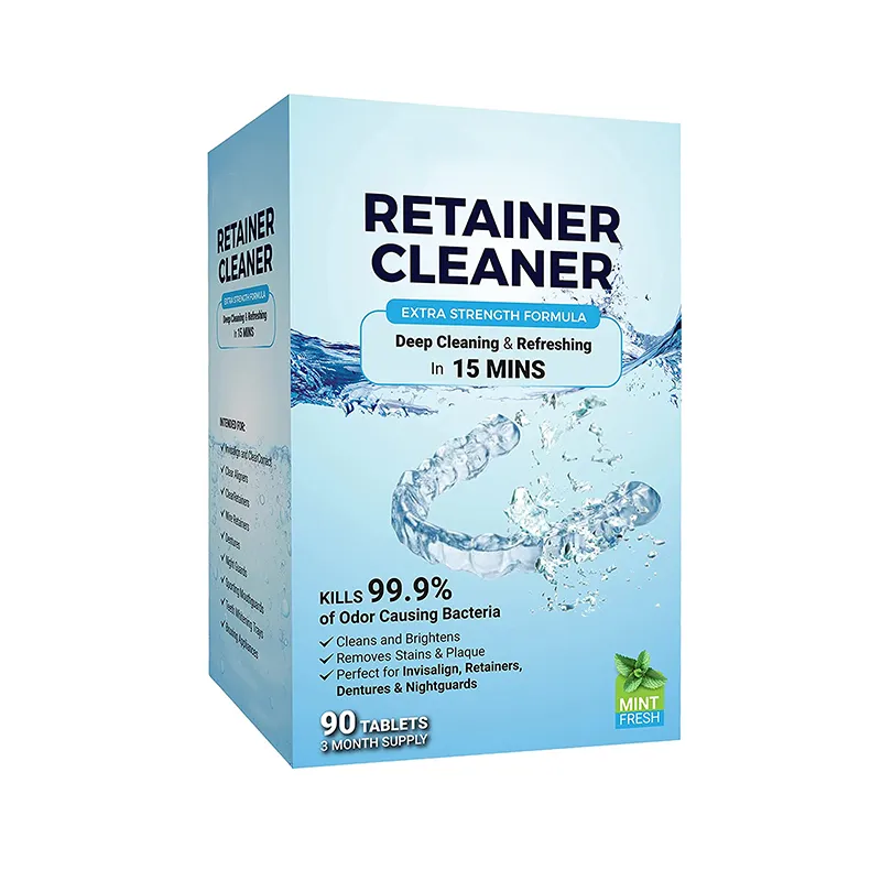 Remove Stain Plaque Bad Odor Retainer & Denture Cleaner Tablets Teeth Guards, Dental Appliances