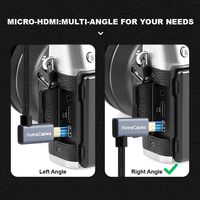 Câbles Alvin's Cables Micro à angle droit, tressés et enroulés, mâle-mâle, 8K 60Hz 4K 120Hz pour A7RIII/A7II/A7M3, etc.