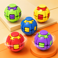 Balle anti-stress Fidget à presser et à tourner, mini spinner portable pour tous les âges, 6 couleurs, idéal pour le bureau, les voyages, cadeau, jouet