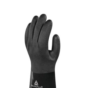 <span class=keywords><strong>Gants</strong></span> de sécurité chimiques antistatiques et antidéflagrants VE781 <span class=keywords><strong>ATEX</strong></span> entièrement enduits de PVC, doublure en coton 13G avec fibres métalliques conductrices - Product Image 1