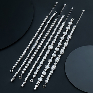 Pulsera de tenis de lujo al por mayor de plata de ley 925 con moissanita VVS de 3 mm, estilo brillante y engastado, para mujer y hombre, joyería fina, regalo para fiesta - Product Image 1