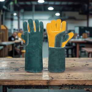 ถุงมือขับรถหนังวัวแท้แบบหนาพิเศษ สำหรับงานอุตสาหกรรม ป้องกันการบาดเจ็บ ทนต่อการเสียดสี - Product Image 6