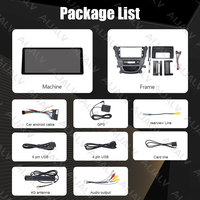 Produk Aijia untuk HYUNDAI ELANTRA 2014-2015 LHD Matten Black 12.3 inci Konsol Tengah Mobil Monitor Besar Bingkai Plastik Kabel Harness