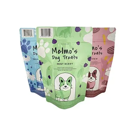 pet food custom aluminum foil pouch packaging digital printing custom pouch packaging with clean window plastic packing bags