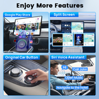 Carlinkit Android 14 Nueva Interfaz de Usuario CarPlay AI Box Adaptador Inalámbrico CarPlay Android Auto Caja de Transmisión de Video para YouTube Netflix