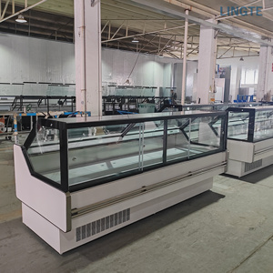 Vitrine réfrigérée à angle droit pour viande fraîche, à poser sur comptoir, pour supermarché et <span class=keywords><strong>boucherie</strong></span> - Product Image 3