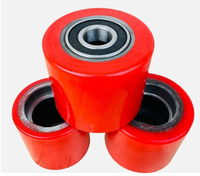 Roue en polyuréthane hydraulique à poussée manuelle, accessoires de roue pour chariot électrique à fourche, roue complète manuelle