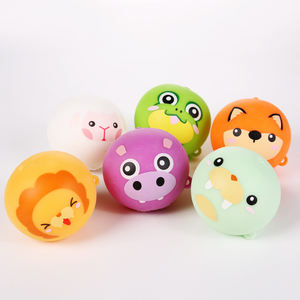 Vente en gros de balle collante à presser personnalisée, visage d'animal, jouet spongieux Tpr 7 cm, jouet pour enfants multi-design - Product Image 1