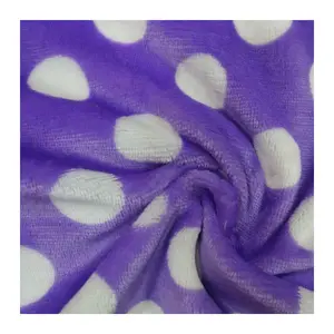 Wholesale 100% Polyester Printed Flannel Fleece Fabric New Knitted Design with Plain Pattern Brushed Finish for Garments