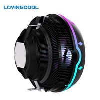Refroidisseur de processeur LOVINGCOOL LC-65 RGB avec roulement hydraulique, ventilateur silencieux, refroidisseur d'air arc-en-ciel pour Intel LGA 115X 1200 1700 AMD AM4 AM5