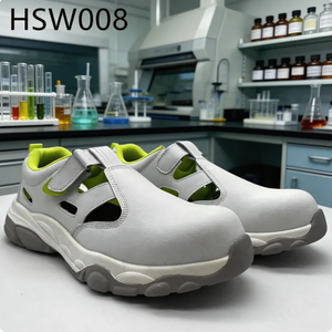 ZYF, Zuecos de Seguridad Blancos con Media Plataforma, Estilo Slip-On, para Entornos <span class=keywords><strong>Sanitarios</strong></span>, Resistentes a Bacterias, Modelo HSW013 - Product Image 4