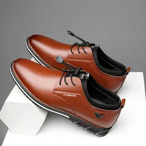 Sapatos de couro masculinos de tamanho grande, 2021, sapatos casuais e confortáveis para homens, dedo do pé redondo, tendência,