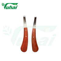 Soins du bétail Nouveau Kit de sabot de cheval Couteau à sabot en acier inoxydable et coupe-sabot en fer poreux pour la coupe du sabot de vache