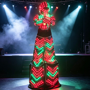 Traje de <span class=keywords><strong>Robot</strong></span> LED con Zancos, Disfraz de Armadura Gigante Brillante para Festivales, Bares, Bodas, Inauguraciones, Baile Callejero, Eventos en Vivo, Fiestas - Product Image 1