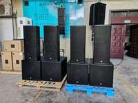 Haut-Parleur de Fête PA DJ Extérieur Professionnel Audio Portable Actif Moniteur Haut-Parleurs Auto-Amplifiés Haut-Parleur Passif Double 12 Pouces Haute Puissance
