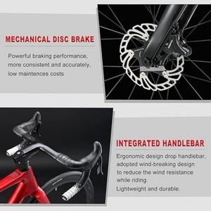 Bicicleta de Carretera KABON <span class=keywords><strong>R7000</strong></span> 22S de Aluminio con Cuadro de Carbono 700C, 22 Velocidades, Frenos de Disco Mecánicos, Ruedas de Aluminio, Ligera, 13.5kg - Product Image 4