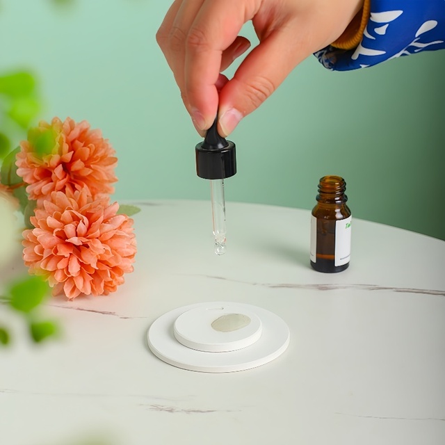 Custom Ceramic Reed Diffuser with Embossed Pattern Eco-friendly DIY Custom Scent for Home Car & Office-All-Season Fragrance