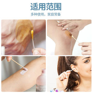 สำลีพันก้านฆ่าเชื้อสำหรับทำความสะอาดแผลผิวหนัง ยี่ห้อ Huazhong Textile ขนาด 8 ซม. 10 ซม. 12 ซม. แบบใช้แล้วทิ้ง - Product Image 3