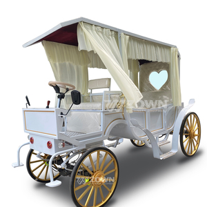 Voiturette électrique rétro classique sans chevaux, chariot de tourisme à batterie pour les parcs d'attractions et les spectacles dans les zones touristiques - Product Image 5