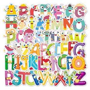 Vinilo impermeable personalizado lindo alfabeto <span class=keywords><strong>inglés</strong></span> troquelado pegatinas decorativas pegatinas de vinilo impermeables - Product Image 2