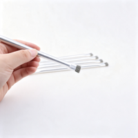 Brosse métallique double tête en acier inoxydable avec manche en aluminium, mini brosse de nettoyage pour l'élimination des scories de soudure, pour espaces étroits et usage industriel